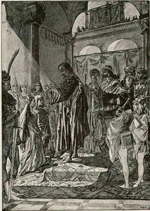 Ilustración de la novela de Janezic Gospa s pristaven de Miljutin Zarnik
